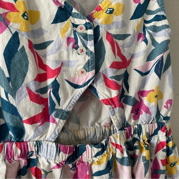 Carter’s Floral Linen Dress Kids Girls 6/6X Sleeveless Sundress Summer Beach - Picture 7 of 11